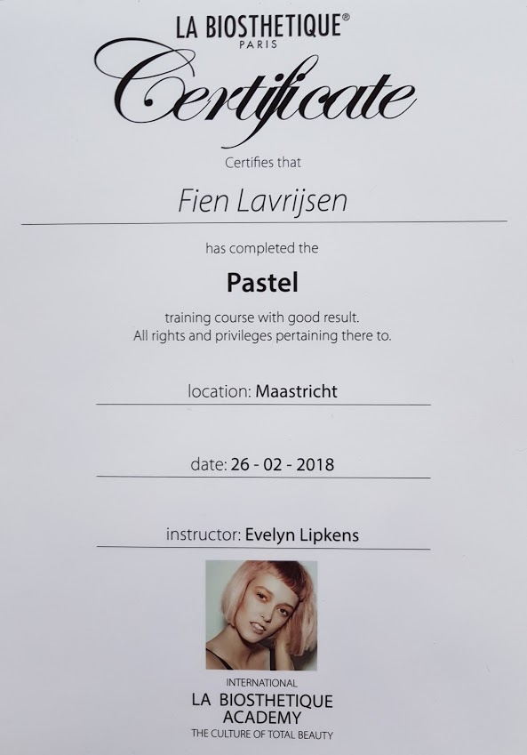 La Biosthetique certificaat